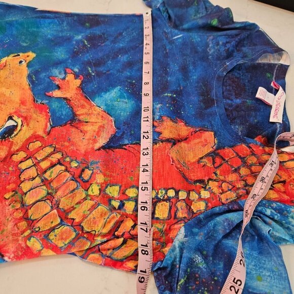 Leoma Lovegrove Gators Shirt Size Medium Blue Orange 3/4 Sleeves Round Neck - Picture 3 of 8